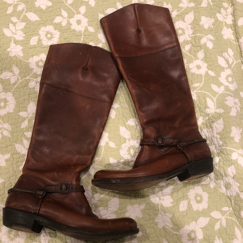 Frye boots - Beautiful Tall, Cognac boots